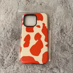 iPhone 15 Pro Max Red and Cream Phone Case